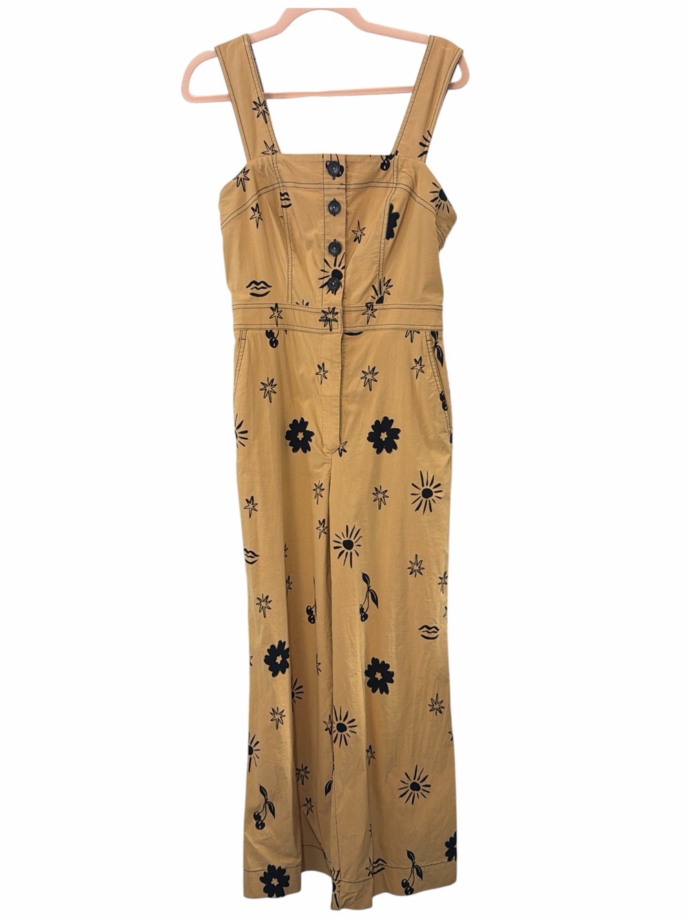 Anthropologie The Portside Button-Front Jumpsuit by Maeve Size 6 - Picture 3 of 6